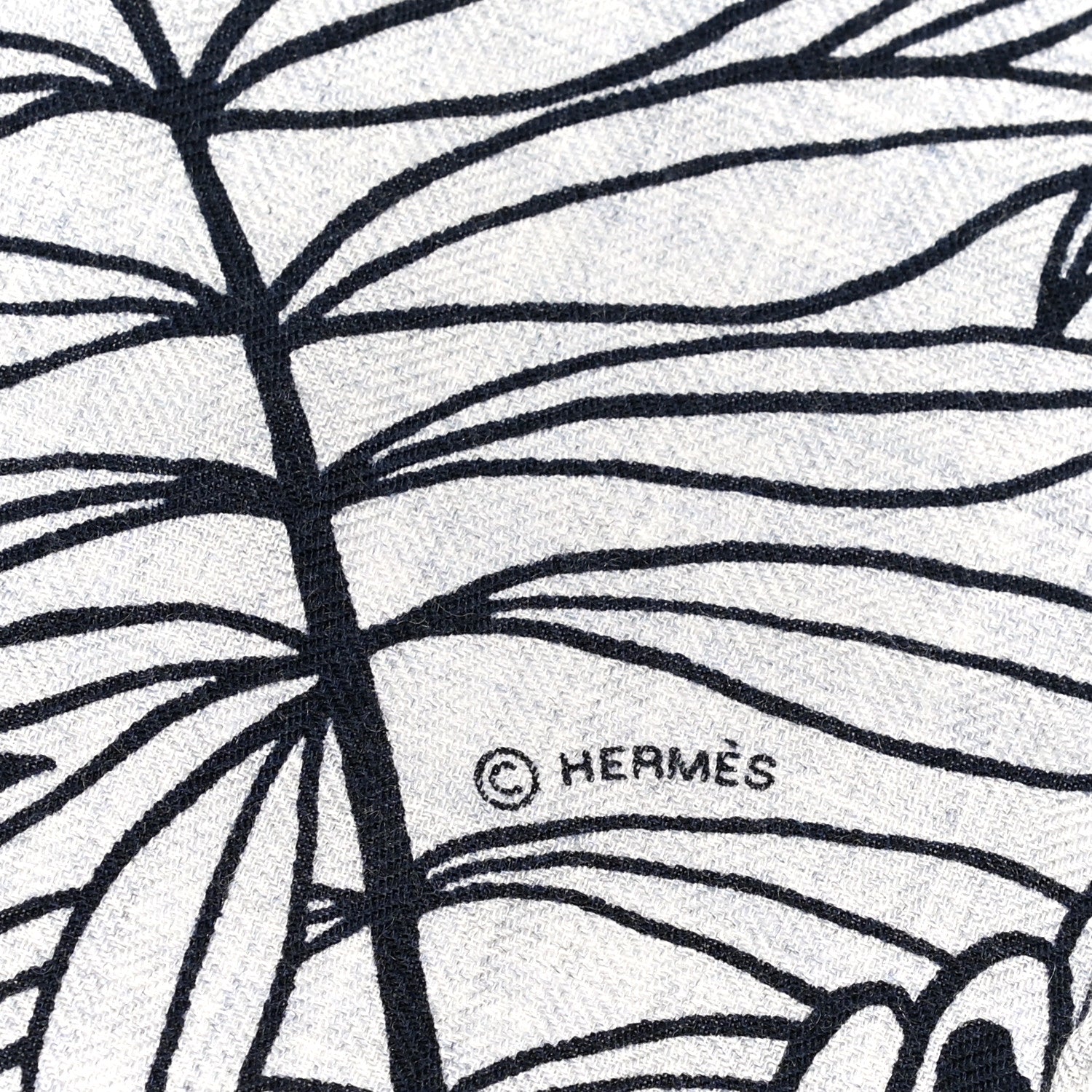 Hermes Cashmere Silk The Three Graces Shawl 140 Gris Chine Caban 5 of 5