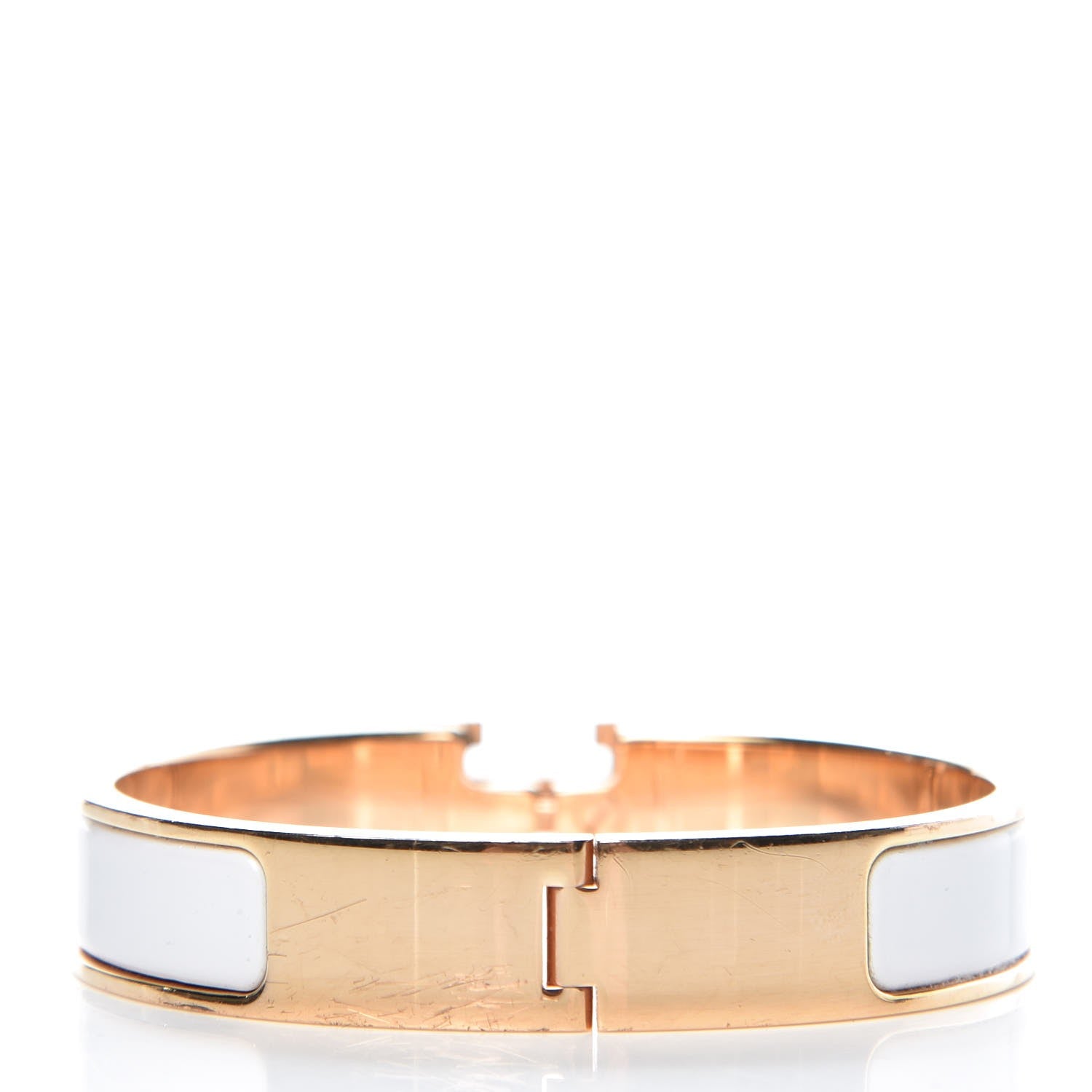 Hermes Enamel Narrow Clic Clac H Bracelet PM White 4 of 6