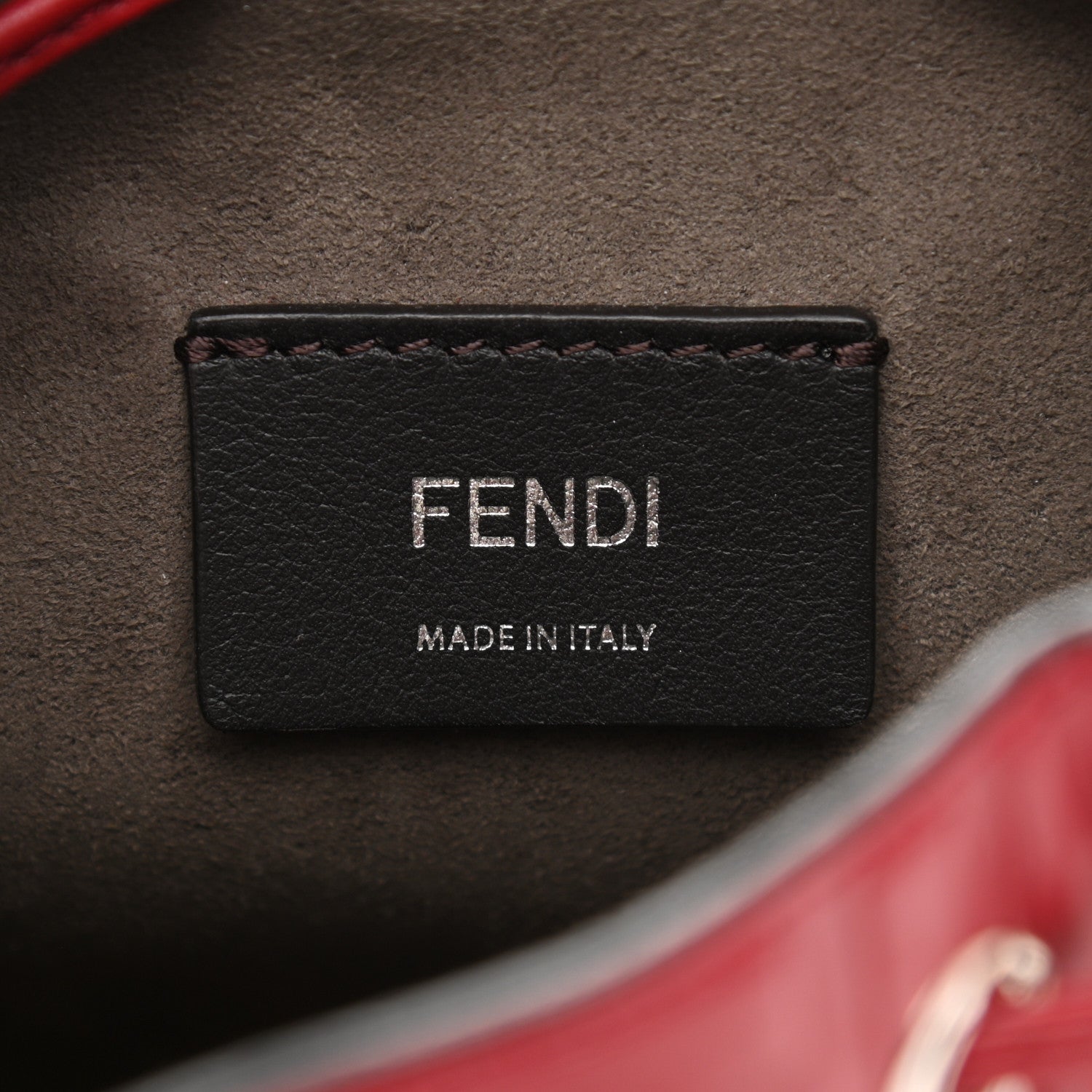 Fendi Vitello Liberty F is Fendi FF 1974 Embossed Mini Mon Tresor Bucket Bag Fragola 6 of 10