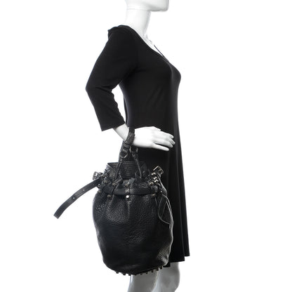 Alexander Wang Pebbled Lambskin Diego Bucket Black Nickel Hardware 2 of 16