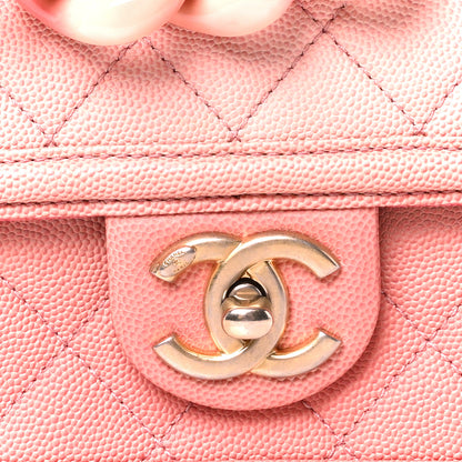 Chanel Caviar Quilted Small Sunset On The Sea Flap Coral 9 of 11