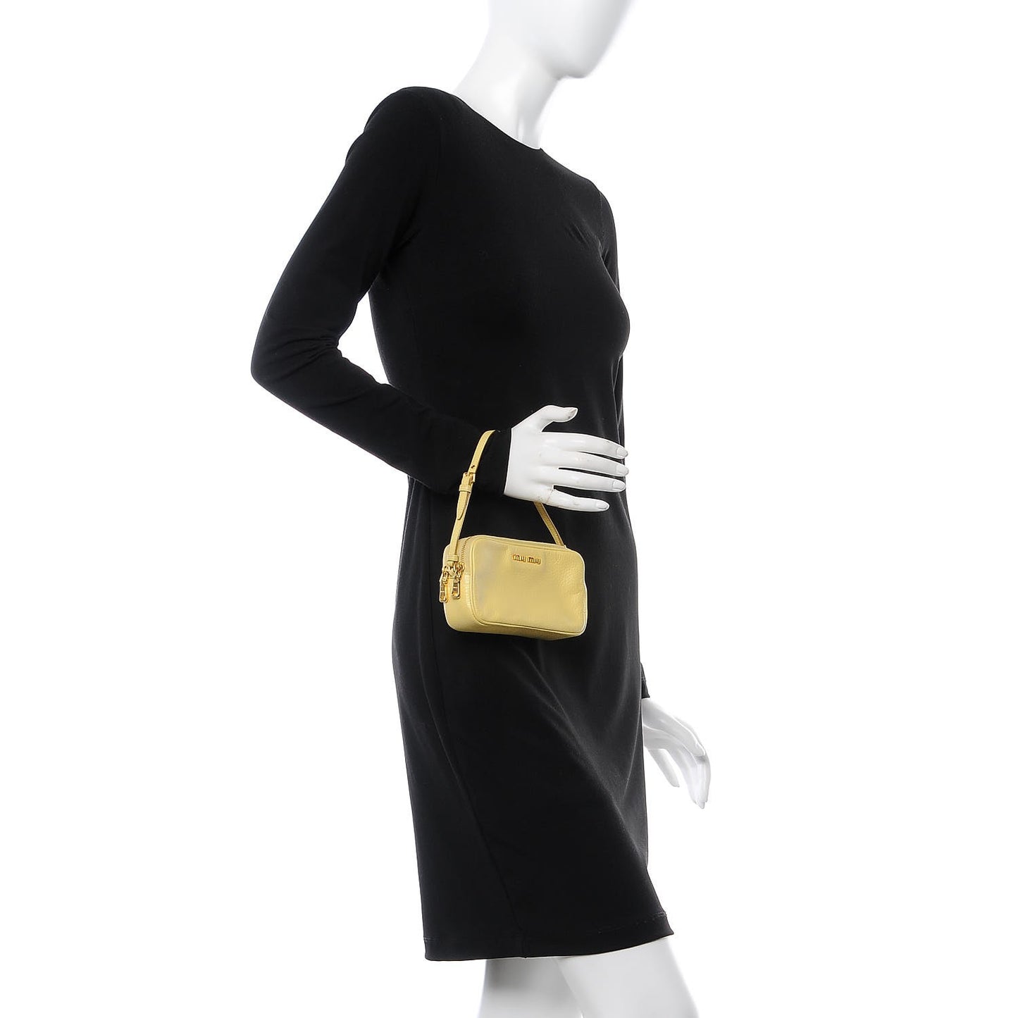 Goatskin Madras Double Zip Pochette Clutch Limone