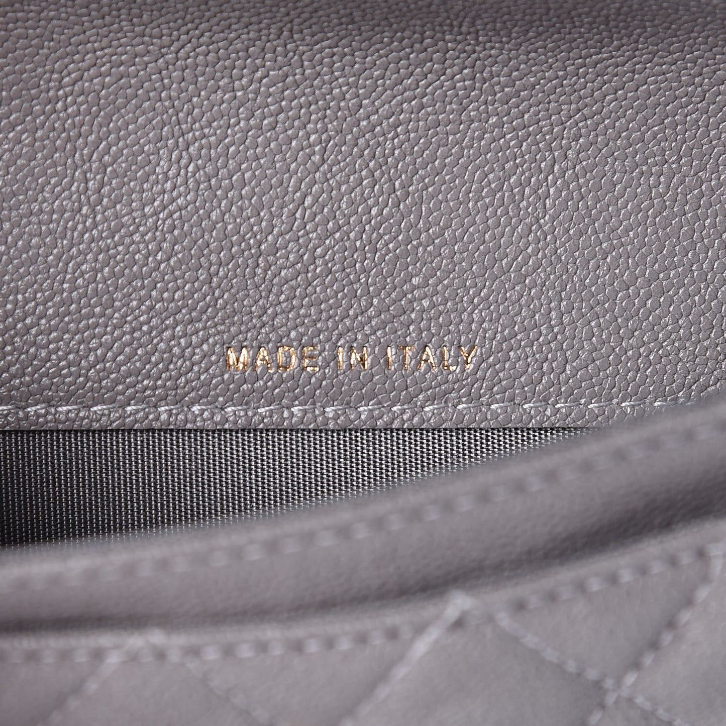 Caviar Quilted Boy Card Holder Wallet Grey