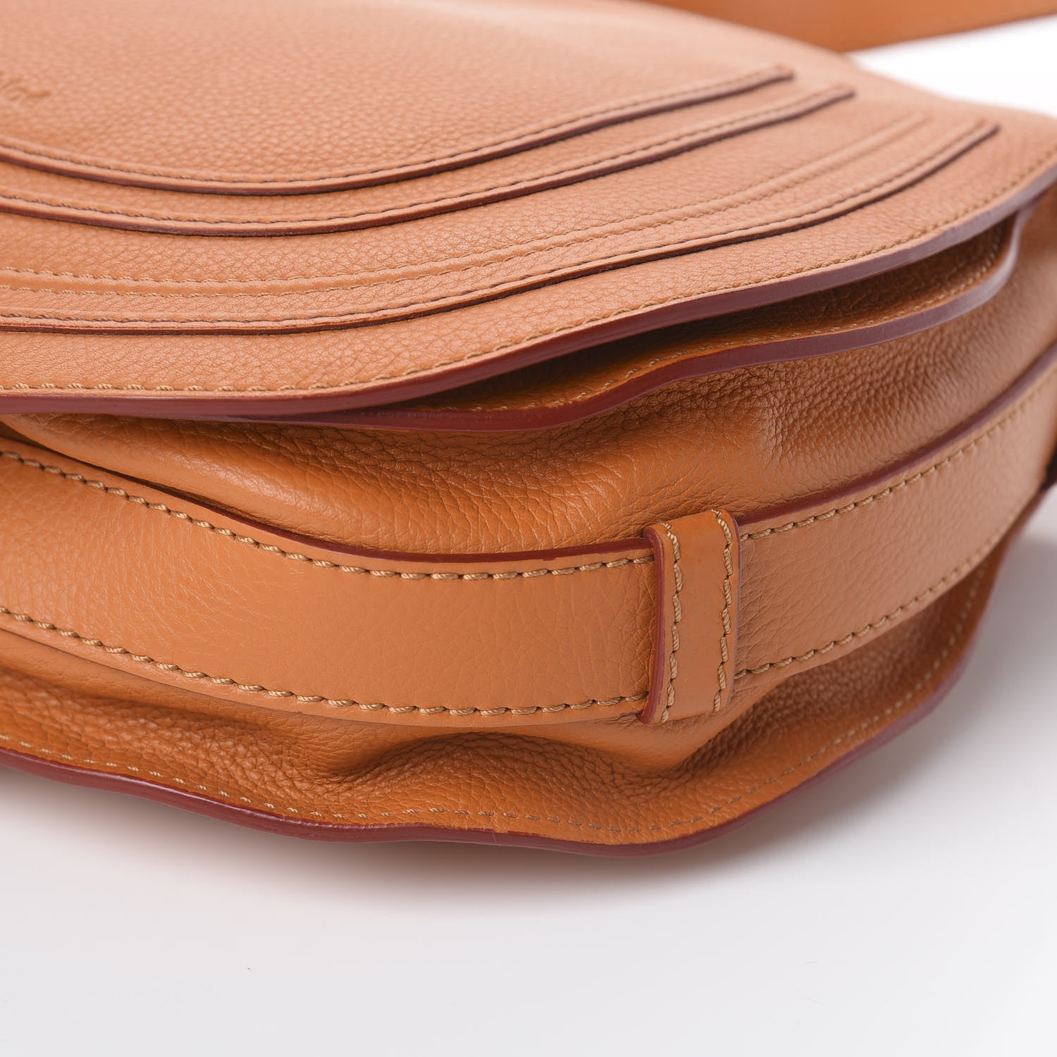 Chloe Calfskin Medium Marcie Round Crossbody Bag Indian Summer 8 of 8