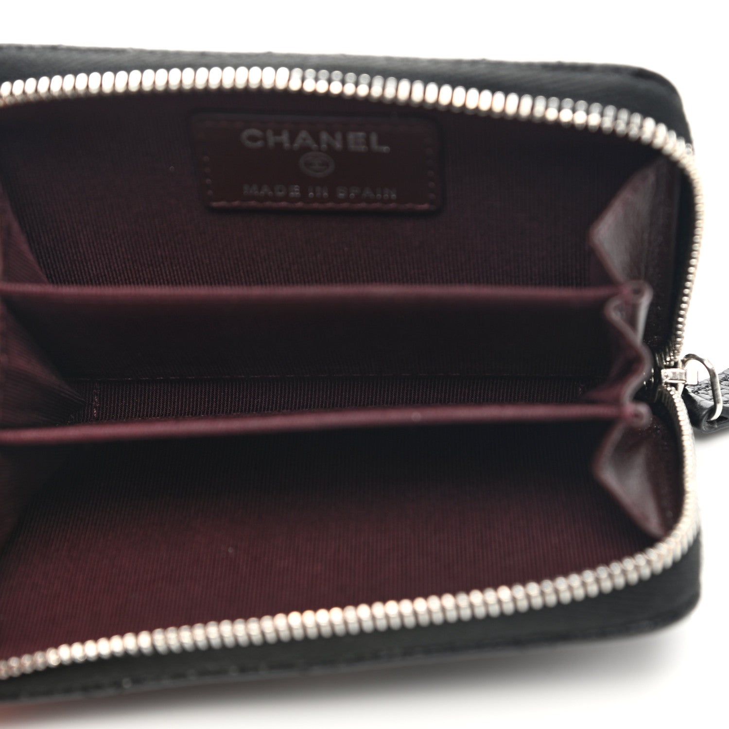 Chanel Caviar Quilted Zip Coin Purse Black 5 of 9