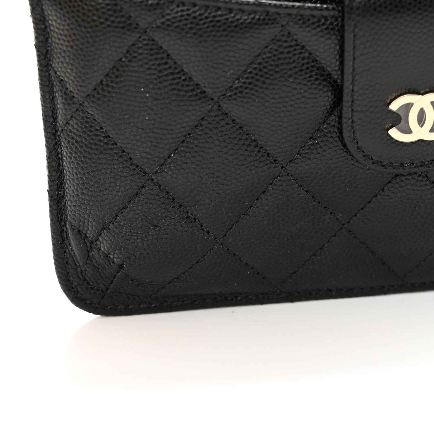 Chanel Caviar Quilted Phone Holder Wallet on Removable Chain Black 12 of 14