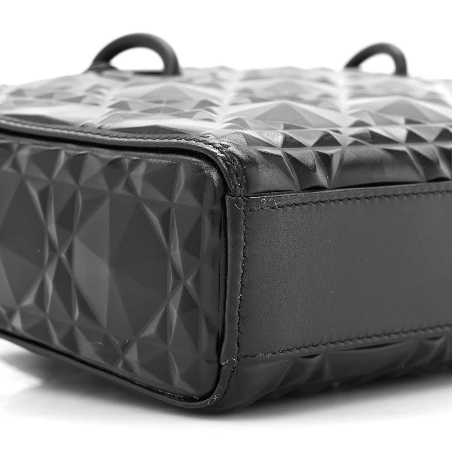 Calfskin Cannage Diamond Medium Lady D-Joy Black