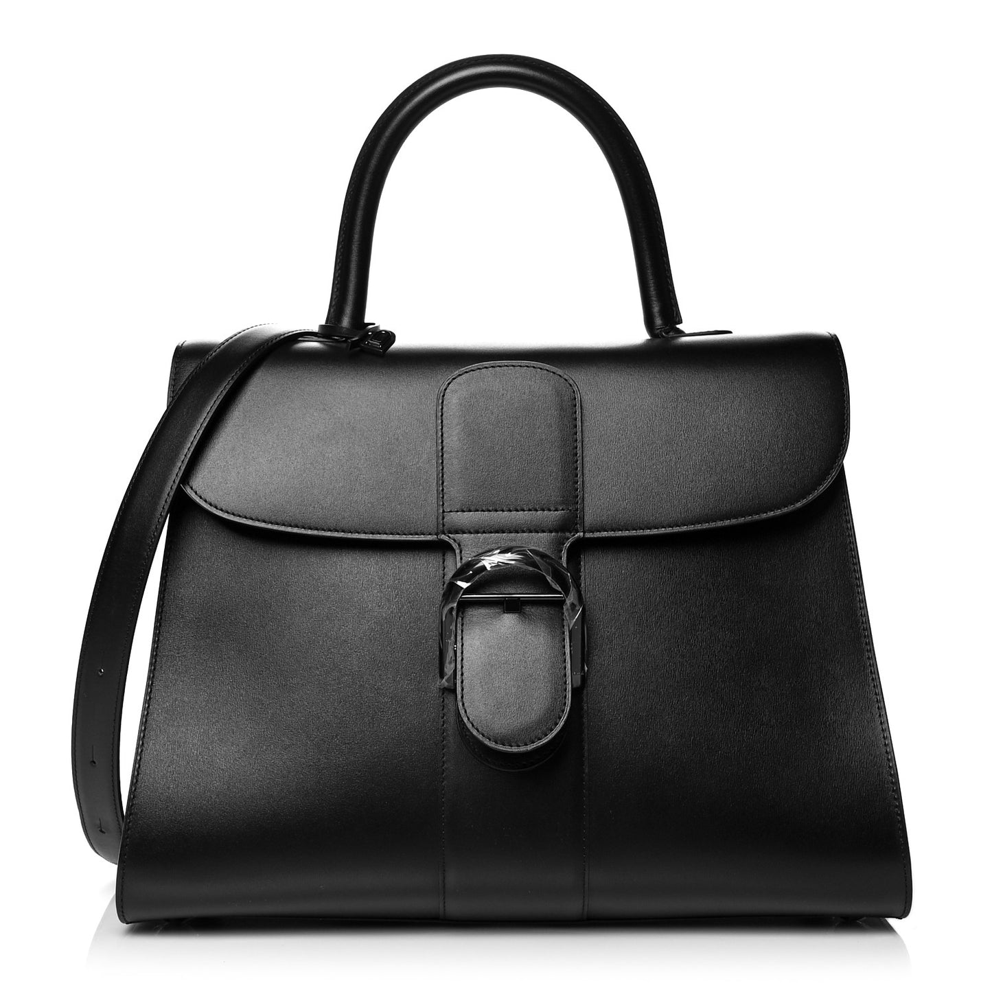 Box Calfskin GM Brillant Satchel Black