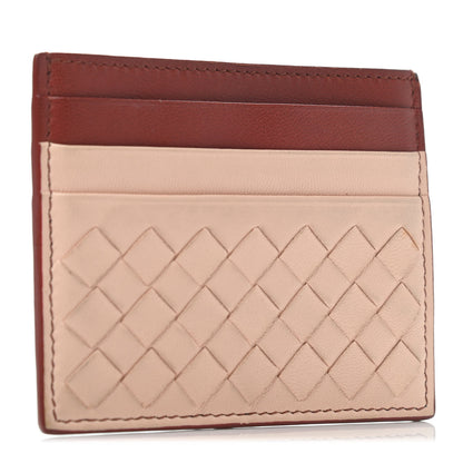 Bottega Veneta Nappa Intrecciato Card Holder Flamingo Brique 2 of 4