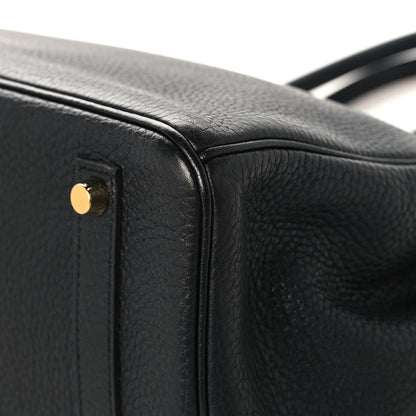 Hermes Taurillon Clemence Birkin 35 Black 10 of 13