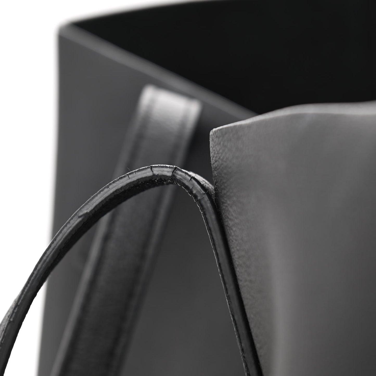 Calfskin Large Shopping Tote Black