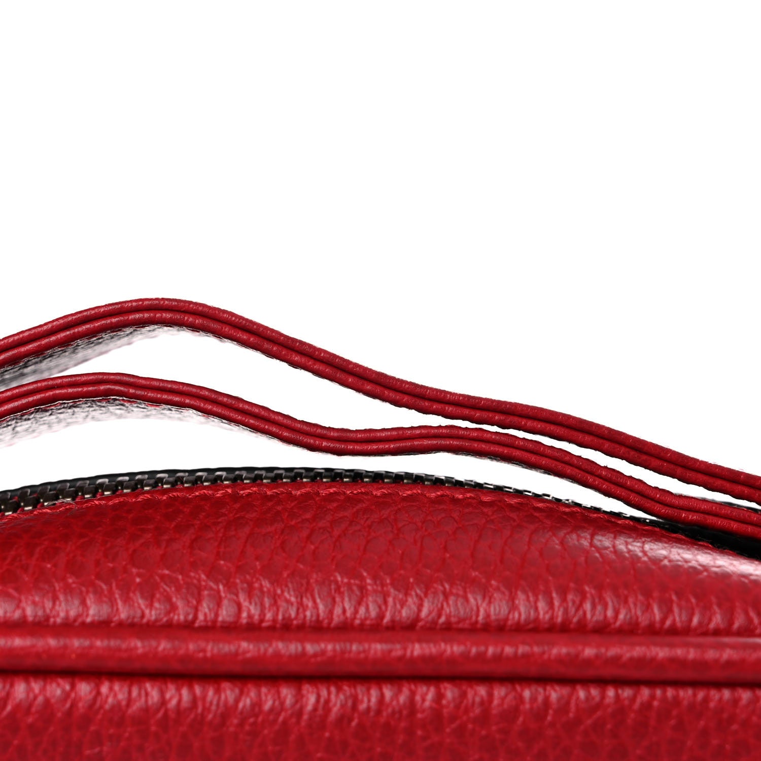 Gucci Grained Calfskin Logo Messenger Bag Hibiscus Red 13 of 13