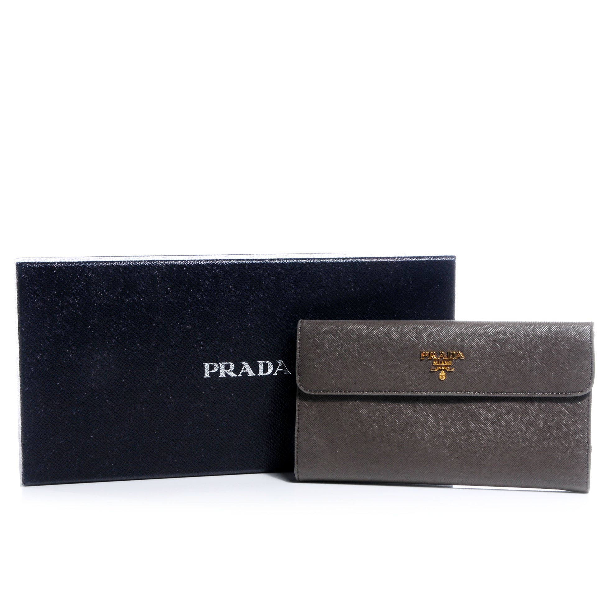 Prada Saffiano Metal Long Wallet Grafite 8 of 8