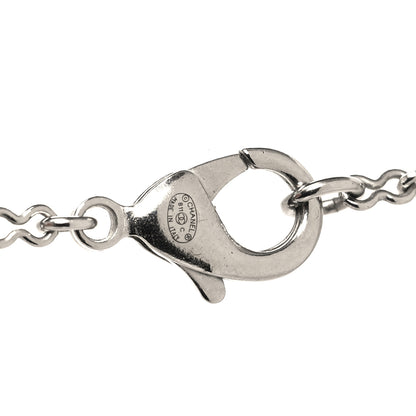 Chanel Crystal Baguette Pearl CC Seahorse Long Necklace Silver 4 of 5