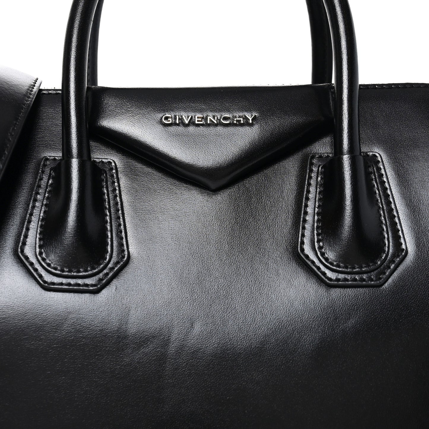 Shiny Lord Calfskin Small Antigona Black