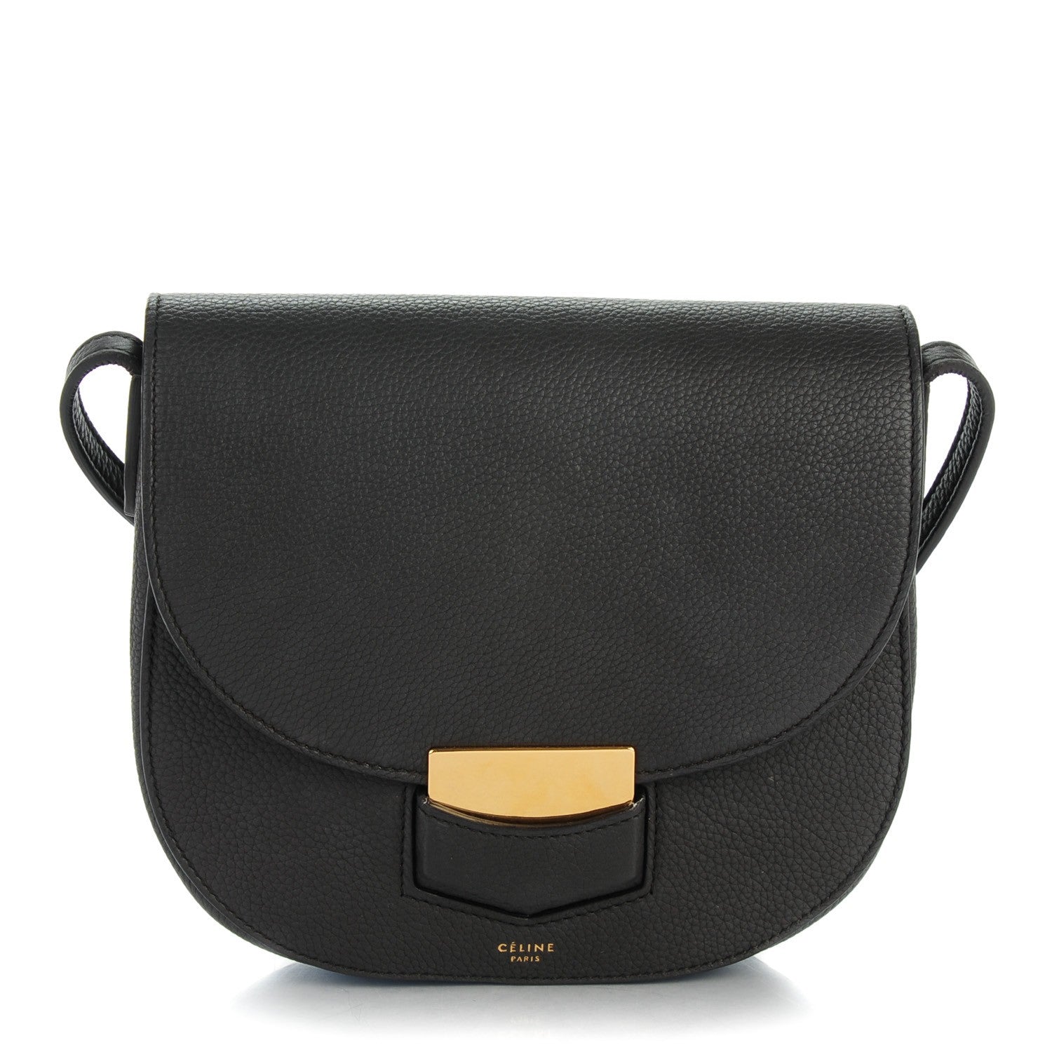 Celine Baby Grained Calfskin Small Trotteur Dark Taupe 1 of 7
