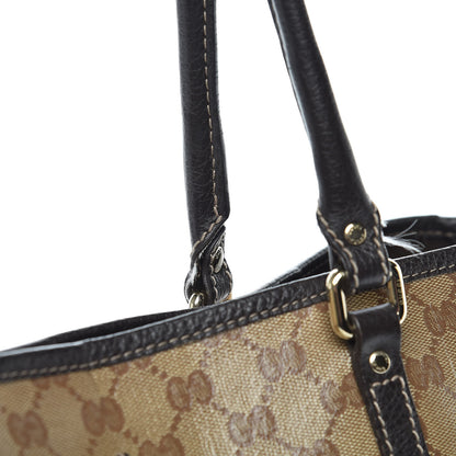 Gucci Crystal Monogram Large Joy Tote Beige Ebony Testa di Moro 25 of 26