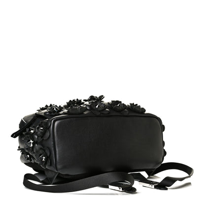 Fendi Vitello Dolce All Over Flowerland Large Backpack Black 3 of 7