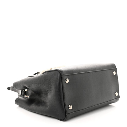 Fendi Vitello Elite Flamingo Mink Monster Charm Petite 2Jours Tote Black Multicolor 4 of 14