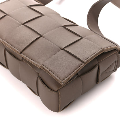 Bottega Veneta Lambskin Maxi Intreccio Small Cassette Crossbody Bag Taupe Grey 11 of 11