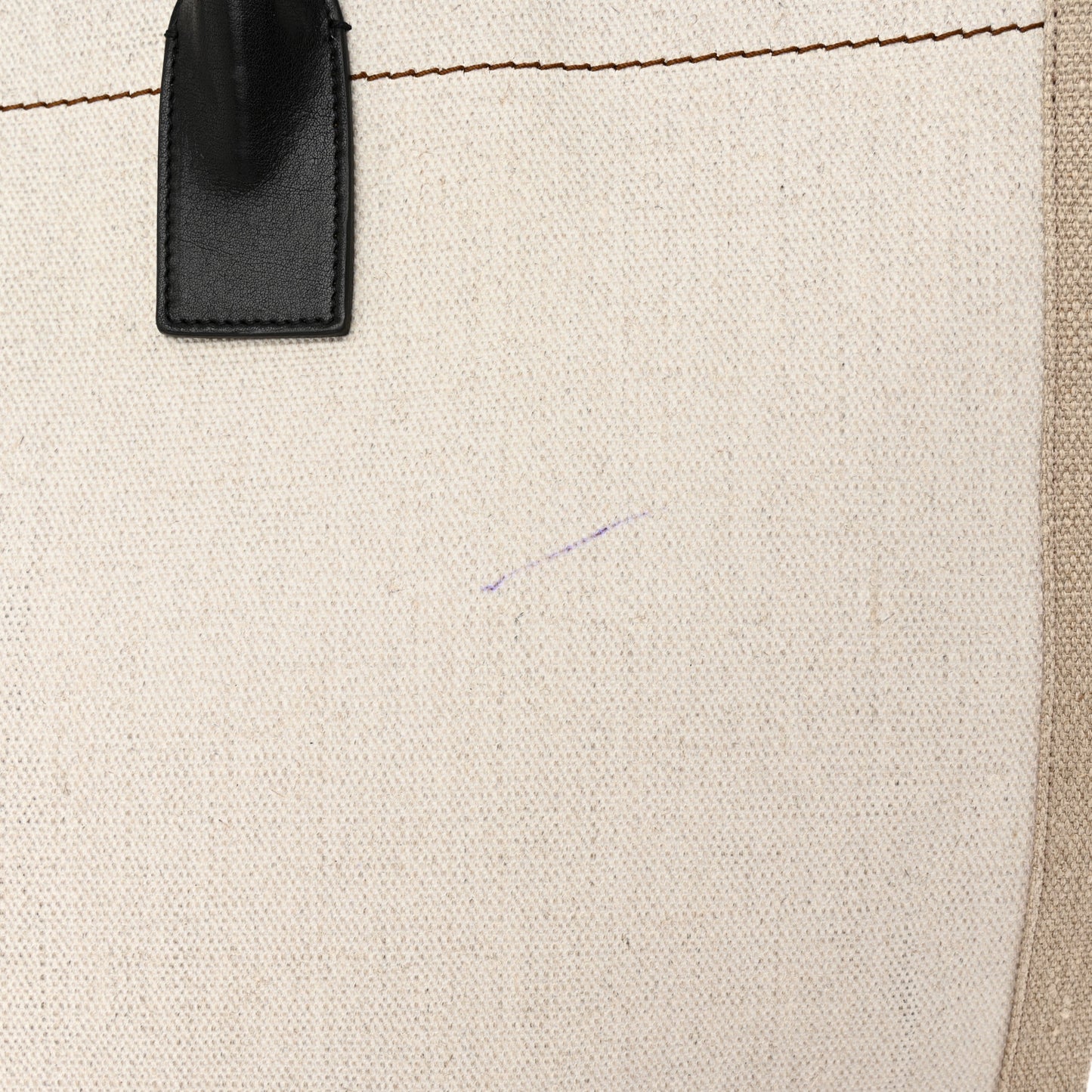 Linen Calfskin Rive Gauche Tote Optic White