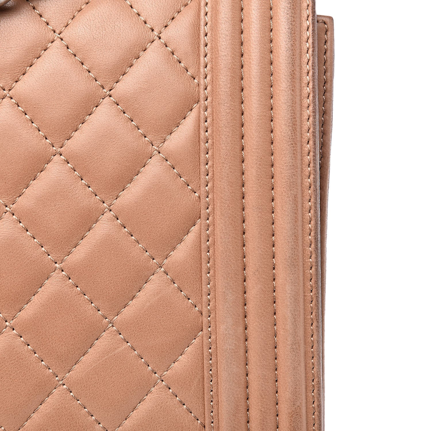 Chanel Lambskin Quilted Large Boy Flap Dark Beige 16 of 22