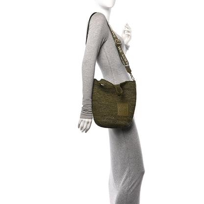 Loewe Raffia Mini Slit Tote Bag Natural Olive 2 of 10