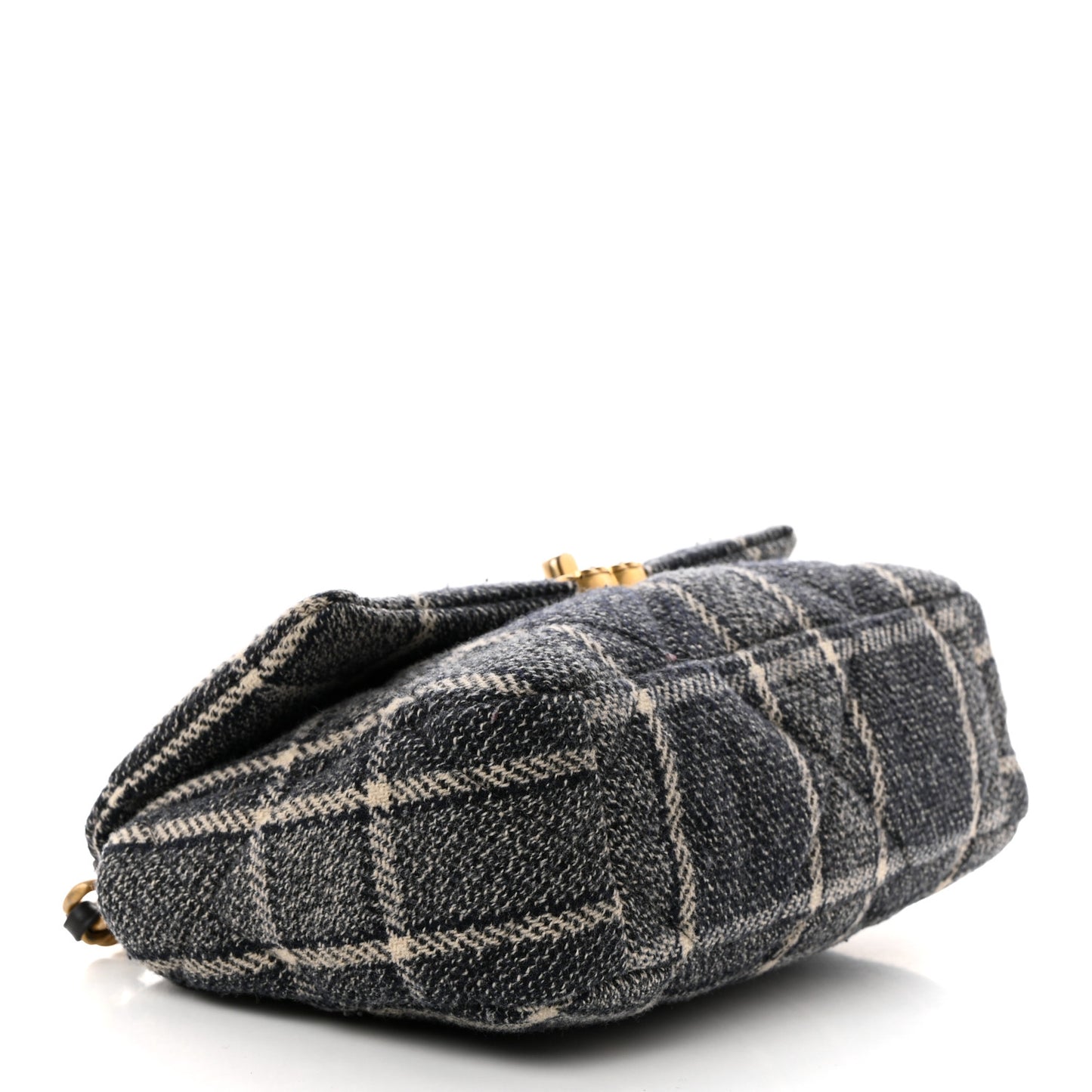 Tweed Quilted Medium Chanel 19 Flap Grey Navy