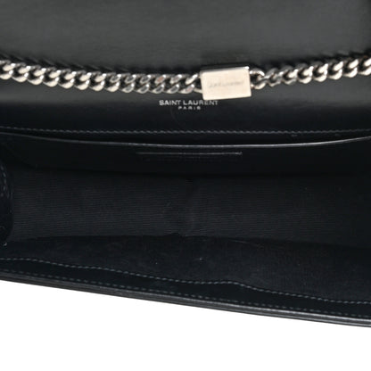 Saint Laurent Calfskin Star Print Medium Monogram Kate Satchel Black 5 of 18