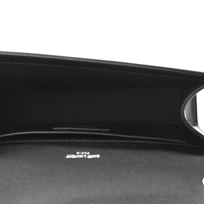 Saint Laurent Grain De Poudre Medium Classic Monogram Kate Satchel Black 5 of 9