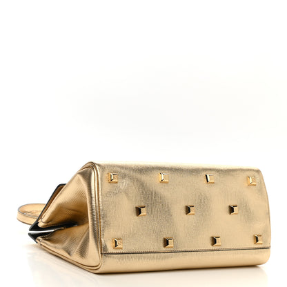 Salvatore Ferragamo Metallic Hammered Calfskin Studio Top Handle Bag Gold 4 of 8