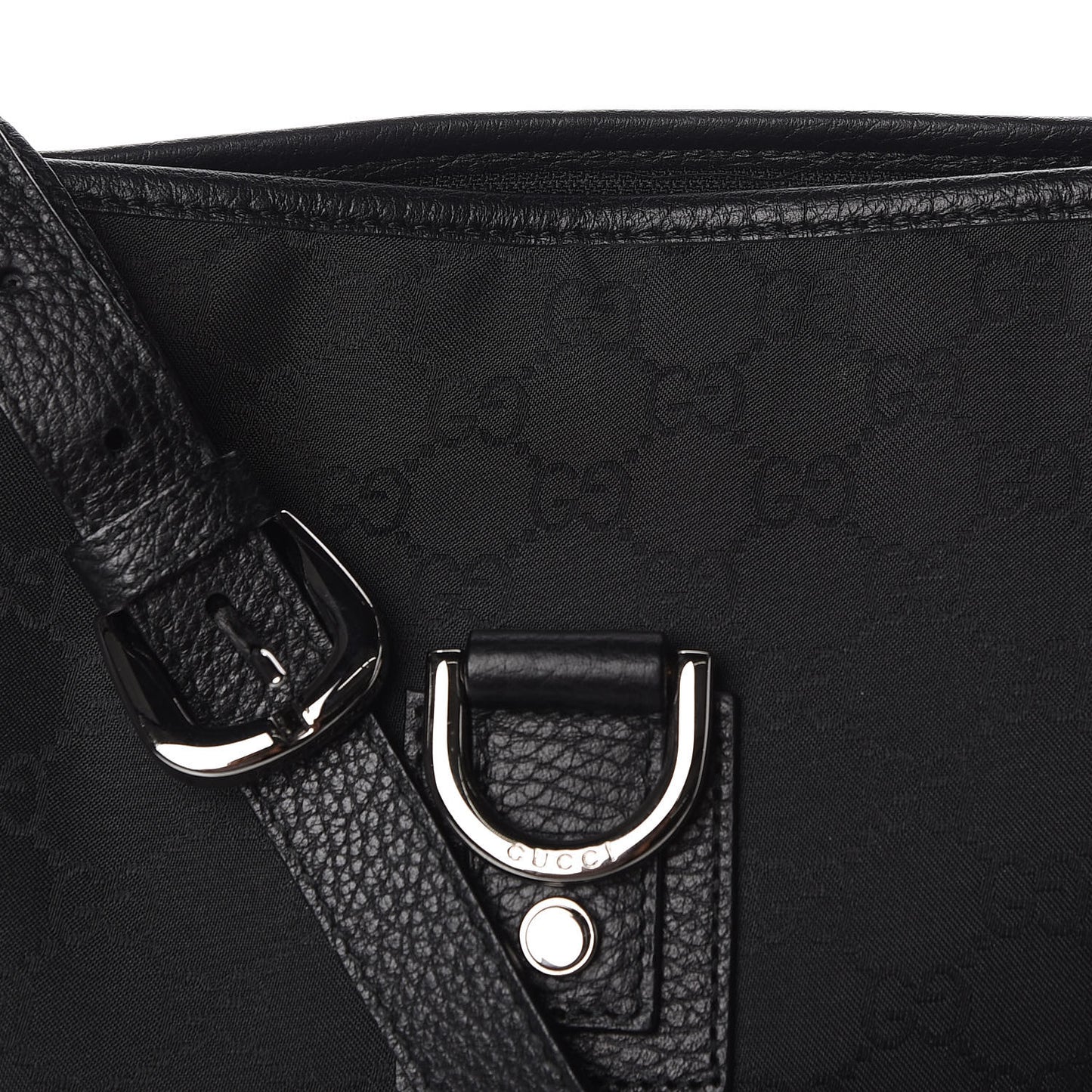 Nylon Monogram Abbey Messenger Bag Black