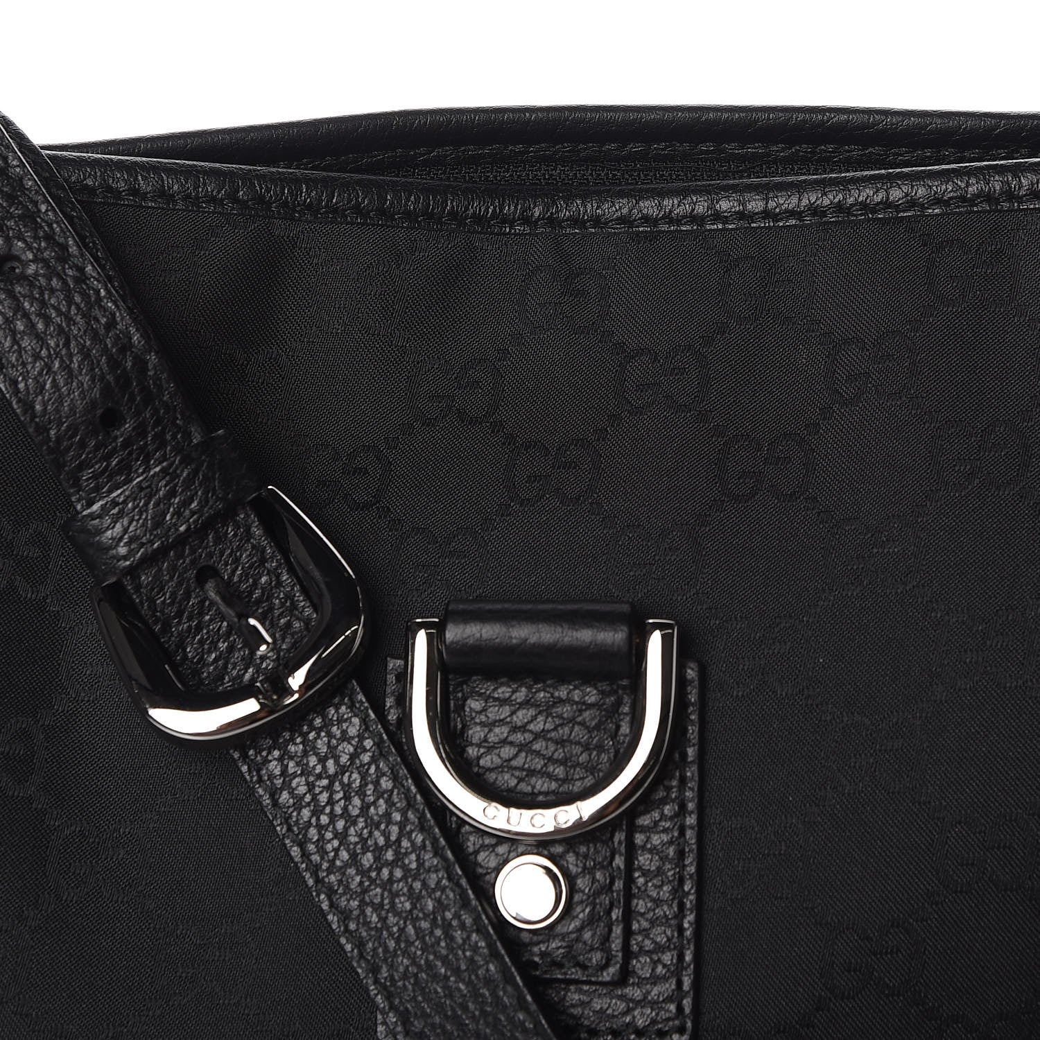 Gucci Nylon Monogram Abbey Messenger Bag Black 11 of 11