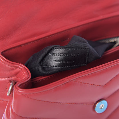 Saint Laurent Calfskin Y Quilted Monogram Toy Loulou Crossbody Bag New Lipstick 7 of 13