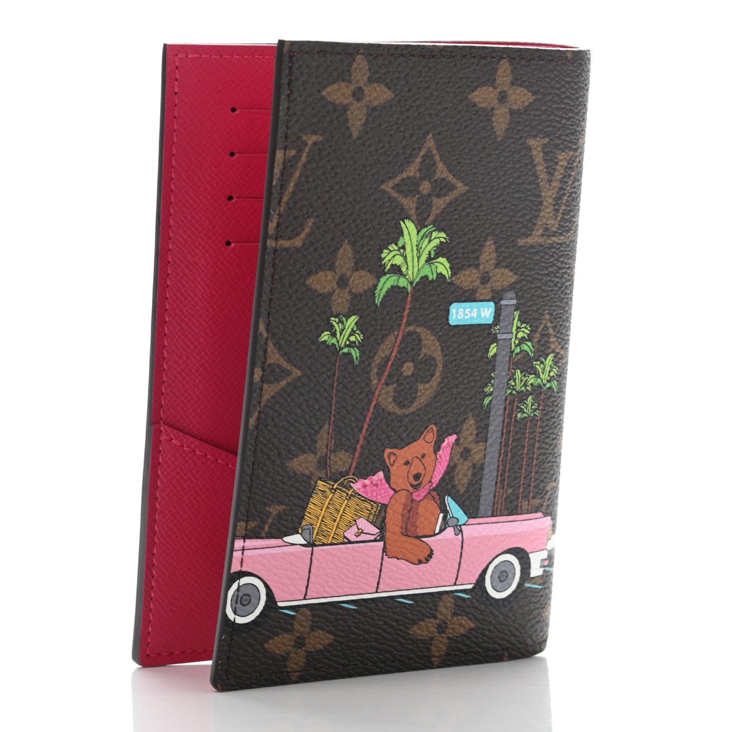 Louis Vuitton Monogram 2021 Christmas Animation Hollywood Passport Cover Fuchsia 3 of 6