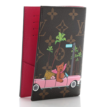 Louis Vuitton Monogram 2021 Christmas Animation Hollywood Passport Cover Fuchsia 3 of 6