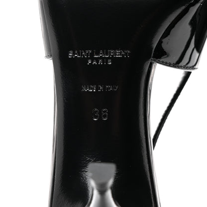 Saint Laurent Patent Luna Slingback Pumps 36 Black 8 of 9