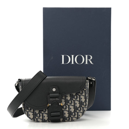 Christian Dior Grained Calfskin Oblique Saddle Messenger Black 12 of 12