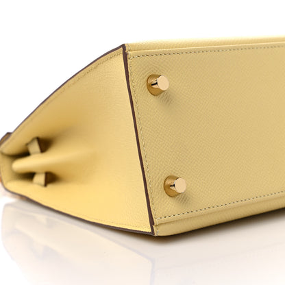 Hermes Epsom Kelly Sellier 25 Jaune Poussin 8 of 9