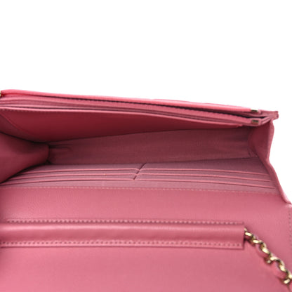 Chanel Caviar Quilted Wallet on Chain WOC Pink 5 of 11