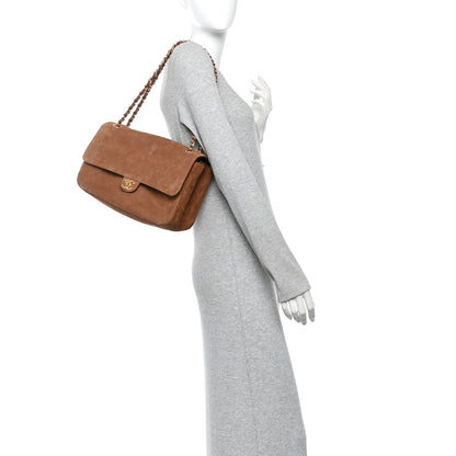 Chanel Suede Calfskin Small Souplissimo Maxi Flap Camel 3 of 11