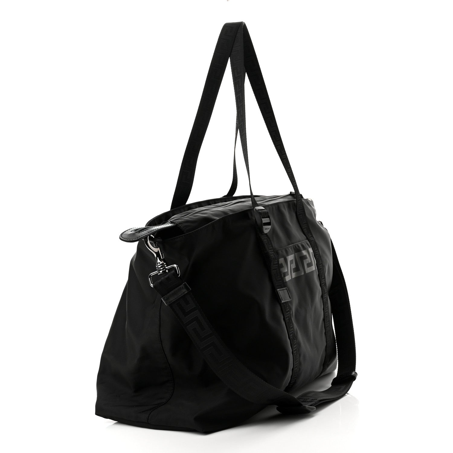 Versace Nylon La Greca Logo Tote Black 3 of 10