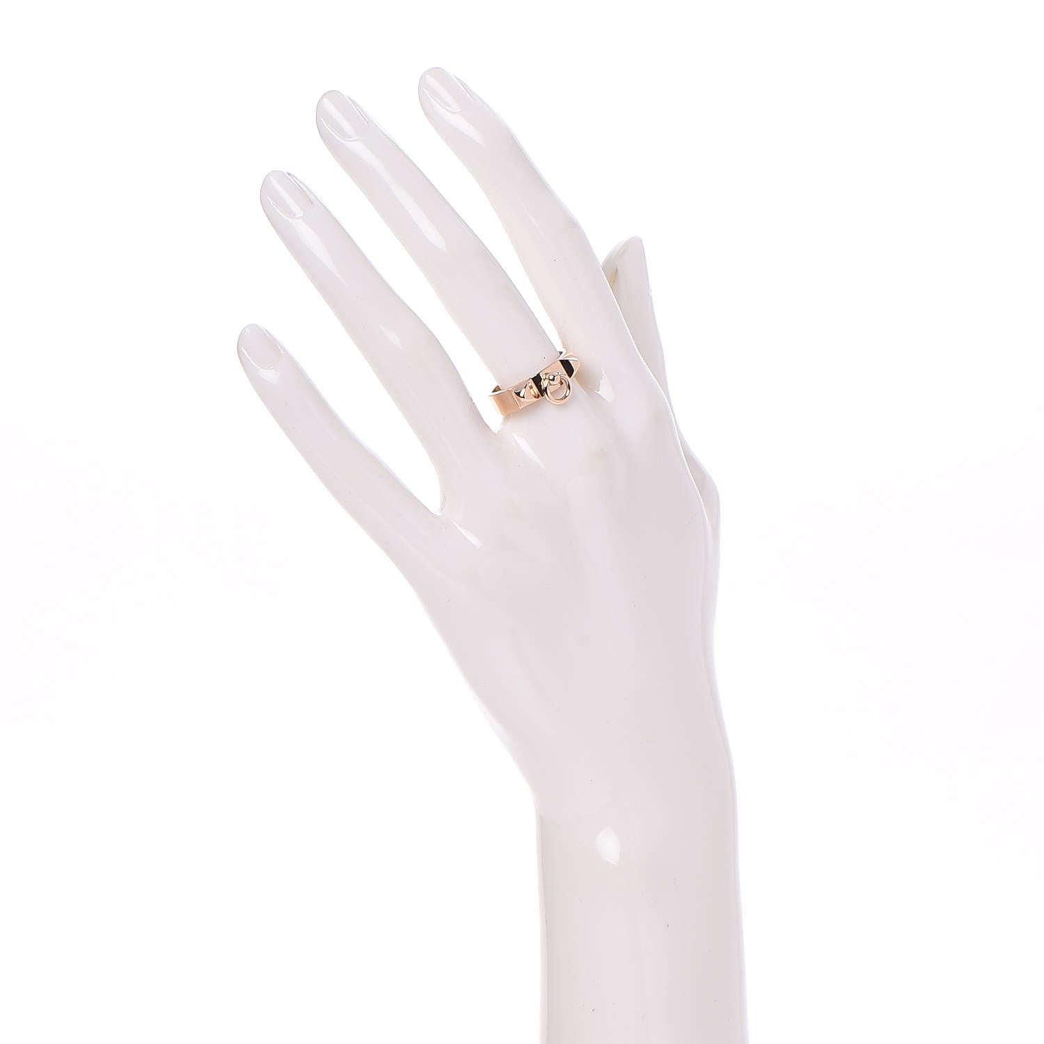 Hermes 18K Rose Gold PM Collier De Chien Ring 53 6.25 2 of 6