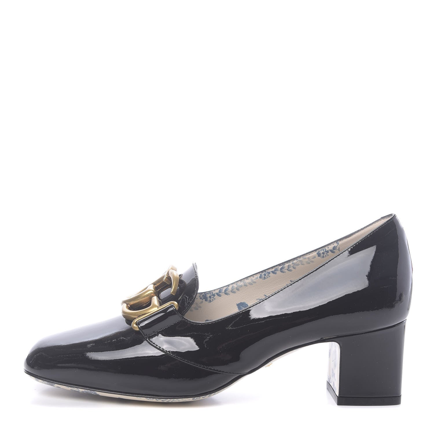 Gucci Vernice GG Victoire 55mm Loafer Pumps 36.5 Black 1 of 9