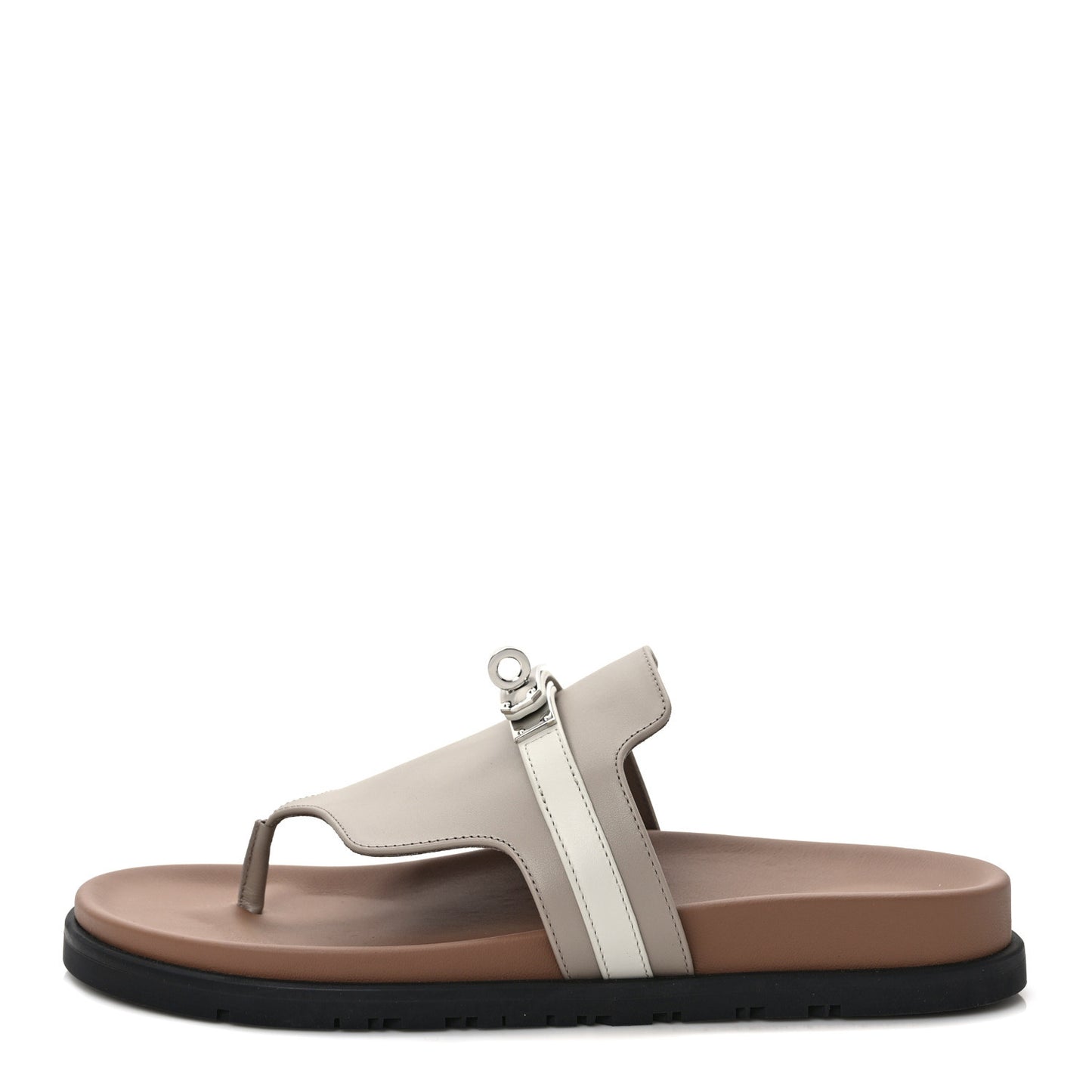 Calfskin Womens Empire Sandals 39 Beige Mastic Beige Glaise