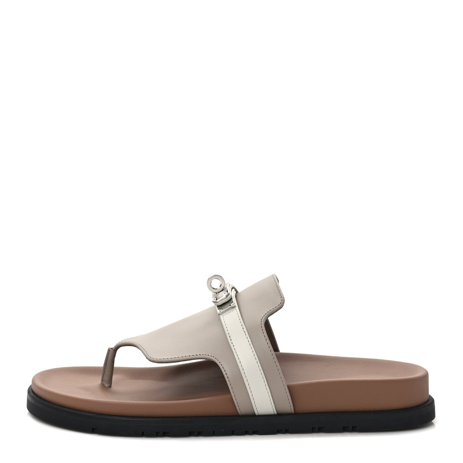 Hermes Calfskin Womens Empire Sandals 39 Beige Mastic Beige Glaise 1 of 8