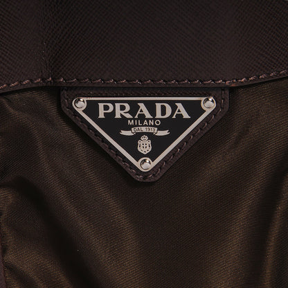 Prada Tessuto Saffiano Messenger Satchel Bruciato 5 of 8