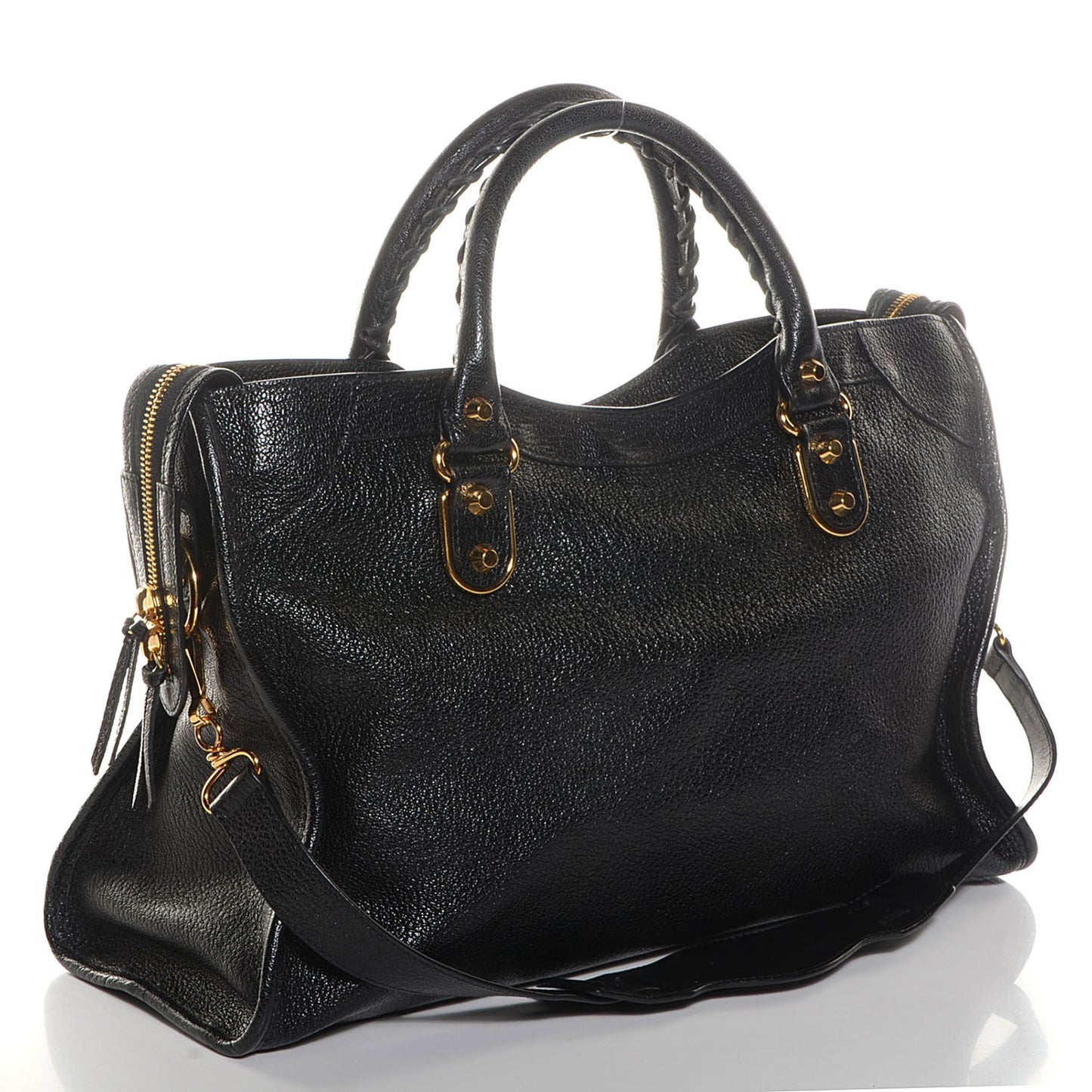 Chevre Gold Metallic Edge Hardware City Black