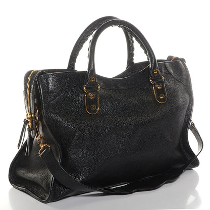 Balenciaga Chevre Gold Metallic Edge Hardware City Black 3 of 12