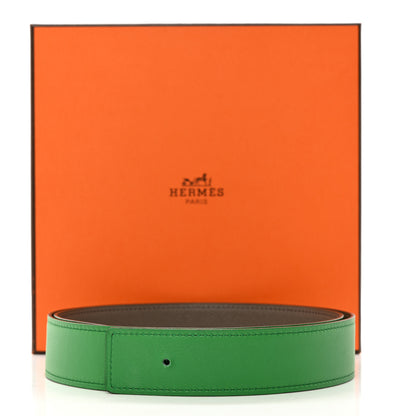 Hermes Epsom Swift 32mm Belt Strap 85 Bambou Etain 9 of 9